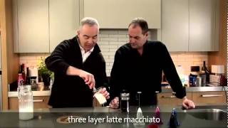 aerolatte  milk frother makes three layer caffè latte macchiato [upl. by Dore]