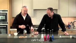 How to make a frappé coffee using an aerolatte milk frother [upl. by Ahsena]