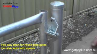 Gate Latch 2 way for round pipe and square [upl. by Eiznikam929]