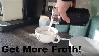 How to Get More Froth from Your Nespresso Coffee Aeroccino  Nespresso tips and help [upl. by Accem]